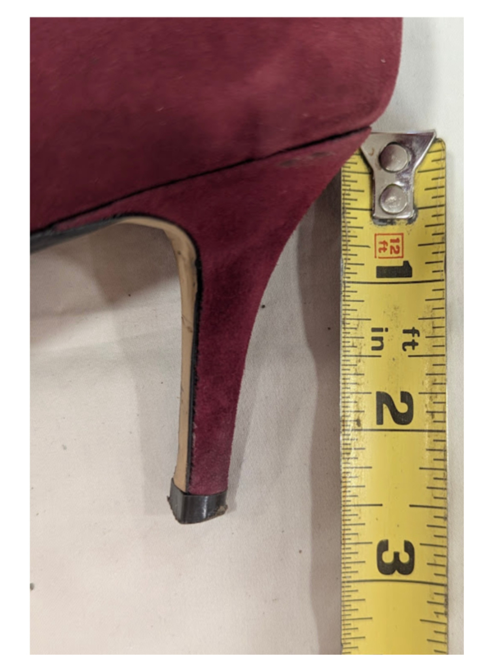 Banana Republic Suede Pumps 8 Burgundy Pointed Toe Stiletto Heels Office Siren - Picture 8 of 12